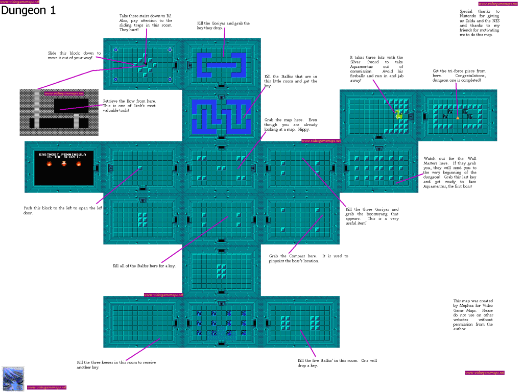 The first dungeon in the original Legend of Zelda.