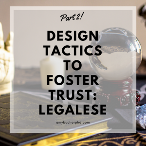 Design Tactics to Foster Trust: Legalese
